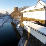 霞城公園大手門 ・冬（山形市）