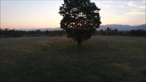 西公園の朝日（山形市）