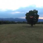 西公園の夕日（山形市）