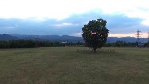 西公園の夕日（山形市）